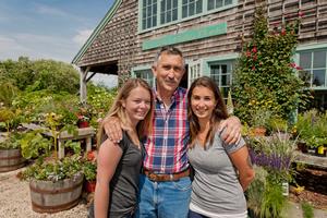 Owner Jim Grimes, and daughters Niamh and Lee. Photograph courtesy of Bridgehampton National Bank. 